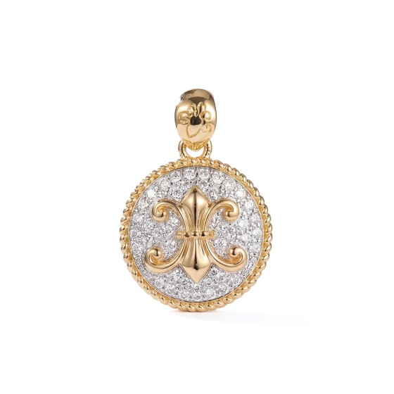 Gold-Tone Iris Pendant