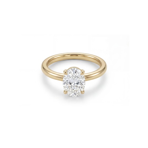 Gold-colored four-prong ring