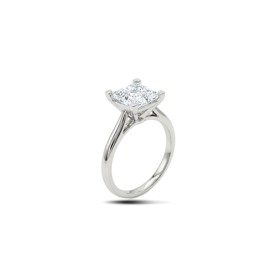 White Gold Princess Cut Ring