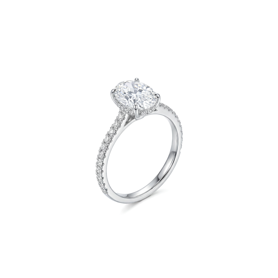 White Gold Oval Diamond Eternity Band