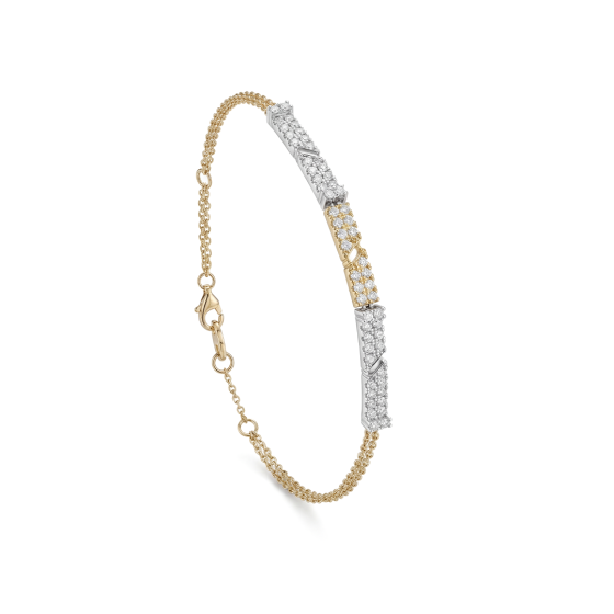 Two-Tone Pave Diamond Bracelet