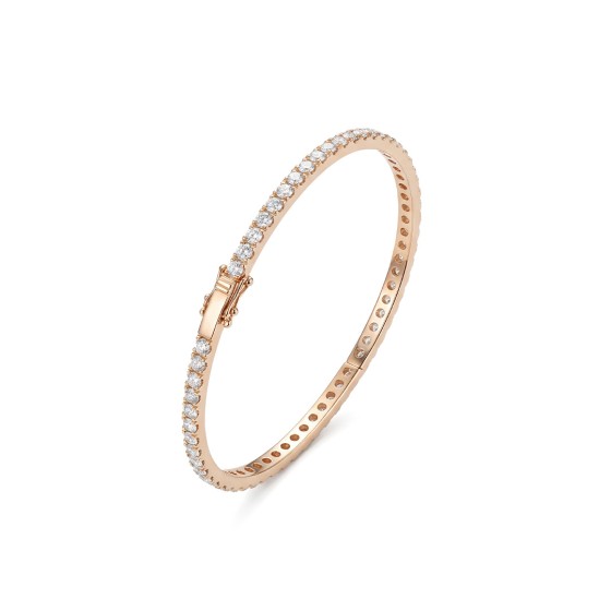 Rose gold diamond tennis bracelet