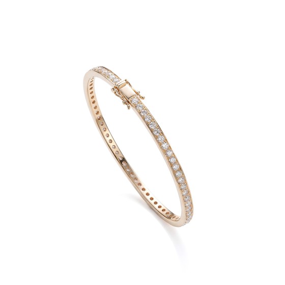 Minimalist Diamond Line Bangle
