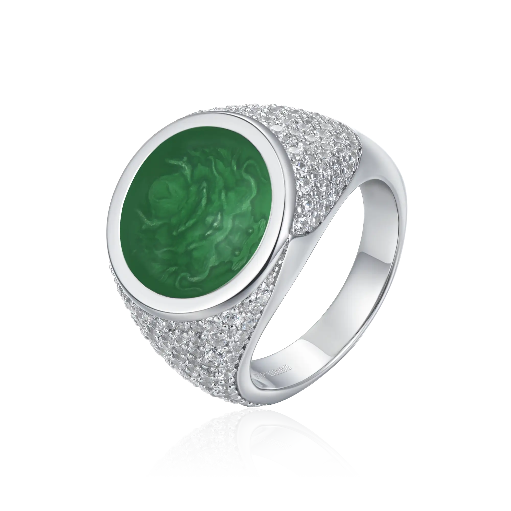 WONG Ⅱ Ridge Iced Out Signet Ring