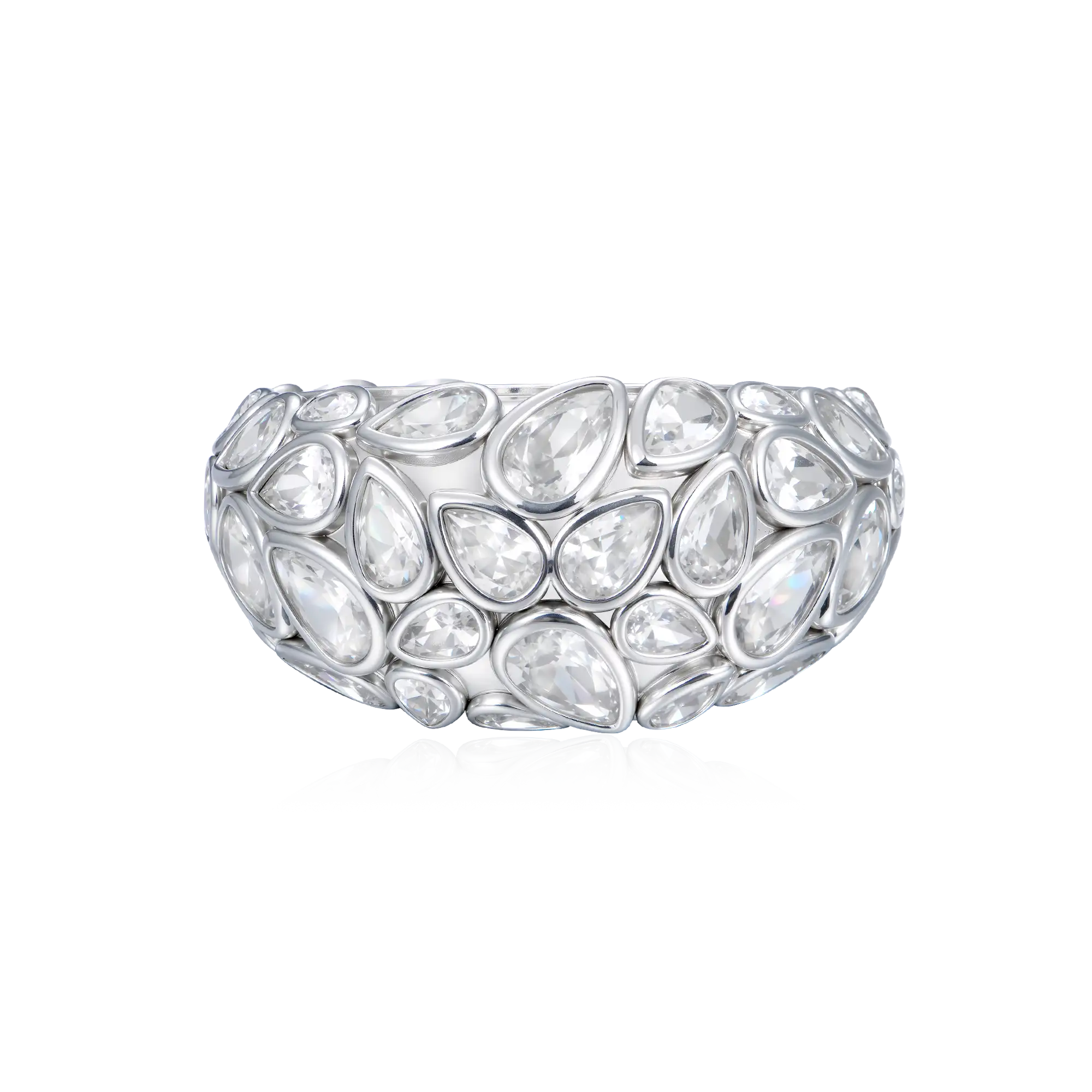 Brilliance Teardrop Pavé Ring